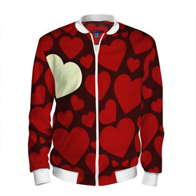 Мужской бомбер 3D с принтом Одинокое сердце , 100% полиэстер | застегивается на молнию, по бокам два кармана без застежек, по низу бомбера и на воротнике - эластичная резинка | Тематика изображения на принте: 14 февраля | valentines day | день влюбленных | игрушка | любовь | медведь | сердце