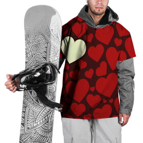 Накидка на куртку 3D с принтом Одинокое сердце , 100% полиэстер |  | Тематика изображения на принте: 14 февраля | valentines day | день влюбленных | игрушка | любовь | медведь | сердце