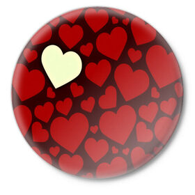Значок с принтом Одинокое сердце ,  металл | круглая форма, металлическая застежка в виде булавки | 14 февраля | valentines day | день влюбленных | игрушка | любовь | медведь | сердце