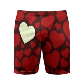 Мужские шорты 3D спортивные с принтом Одинокое сердце ,  |  | Тематика изображения на принте: 14 февраля | valentines day | день влюбленных | игрушка | любовь | медведь | сердце