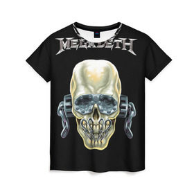 Женская футболка 3D с принтом Megadeth , 100% полиэфир ( синтетическое хлопкоподобное полотно) | прямой крой, круглый вырез горловины, длина до линии бедер | dave | megadeth | metal | mustaine | rattlehead | rock | thrash | vic | дейв | мастейн | мегадет | метал | рок | треш