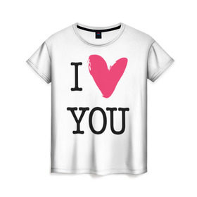 Женская футболка 3D с принтом Valentine`s Day, I Iove you , 100% полиэфир ( синтетическое хлопкоподобное полотно) | прямой крой, круглый вырез горловины, длина до линии бедер | 14 | february | heart | holiday | i love you | valentines day | день святого валентина | праздник | сердце | февраль | я люблю тебя
