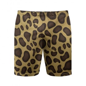 Мужские шорты 3D спортивные с принтом Пантера ,  |  | леопард | пятна | текстура