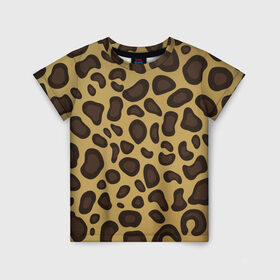 Детская футболка 3D с принтом Пантера , 100% гипоаллергенный полиэфир | прямой крой, круглый вырез горловины, длина до линии бедер, чуть спущенное плечо, ткань немного тянется | Тематика изображения на принте: леопард | пятна | текстура