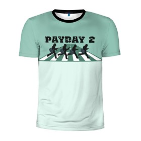 Мужская футболка 3D спортивная с принтом Payday 2 , 100% полиэстер с улучшенными характеристиками | приталенный силуэт, круглая горловина, широкие плечи, сужается к линии бедра | Тематика изображения на принте: game | payday | payday 2 | игра | игрок | компьютерные игры | маски