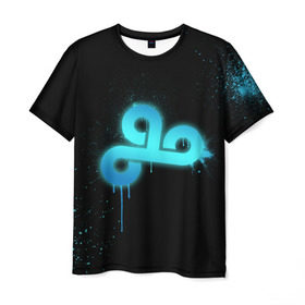 Мужская футболка 3D с принтом cs:go - Cloud 9 (Black collection) , 100% полиэфир | прямой крой, круглый вырез горловины, длина до линии бедер | Тематика изображения на принте: cloud9 | cs | csgo | го | кс