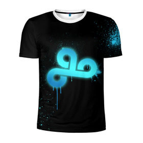 Мужская футболка 3D спортивная с принтом cs:go - Cloud 9 (Black collection) , 100% полиэстер с улучшенными характеристиками | приталенный силуэт, круглая горловина, широкие плечи, сужается к линии бедра | cloud9 | cs | csgo | го | кс