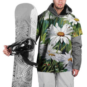 Накидка на куртку 3D с принтом Ромашки , 100% полиэстер |  | art | daisies | flowers | glade | meadow | summer | искусство | лето | луг | поляна | ромашки | цветы