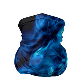 Бандана-труба 3D с принтом Smoke , 100% полиэстер, ткань с особыми свойствами — Activecool | плотность 150‒180 г/м2; хорошо тянется, но сохраняет форму | Тематика изображения на принте: дым | огонь | пламя | синий