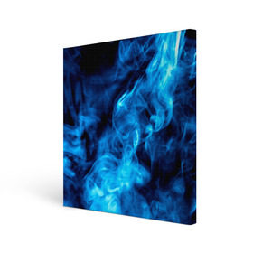 Холст квадратный с принтом Smoke , 100% ПВХ |  | Тематика изображения на принте: дым | огонь | пламя | синий