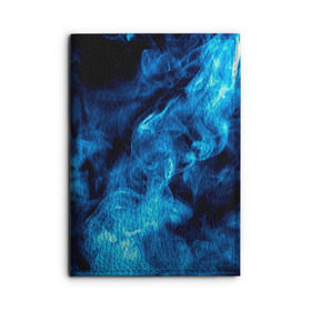 Обложка для автодокументов с принтом Smoke , натуральная кожа |  размер 19,9*13 см; внутри 4 больших “конверта” для документов и один маленький отдел — туда идеально встанут права | Тематика изображения на принте: дым | огонь | пламя | синий