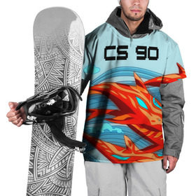 Накидка на куртку 3D с принтом CS GO: Aquamarine Revenge , 100% полиэстер |  | cs go | global offensive | контр страйк аквамарин | шутер