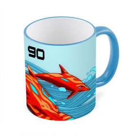 Кружка 3D с принтом CS GO: Aquamarine Revenge , керамика | ёмкость 330 мл | cs go | global offensive | контр страйк аквамарин | шутер