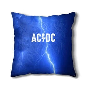 Подушка 3D с принтом AC/DC , наволочка – 100% полиэстер, наполнитель – холлофайбер (легкий наполнитель, не вызывает аллергию). | состоит из подушки и наволочки. Наволочка на молнии, легко снимается для стирки | Тематика изображения на принте: rok | рок
