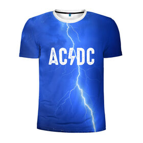 Мужская футболка 3D спортивная с принтом AC/DC , 100% полиэстер с улучшенными характеристиками | приталенный силуэт, круглая горловина, широкие плечи, сужается к линии бедра | Тематика изображения на принте: rok | рок