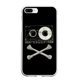 Чехол для iPhone 7Plus/8 Plus матовый с принтом Pirate Music , Силикон | Область печати: задняя сторона чехла, без боковых панелей | 80s | 90s | bone | dance | disco | music | pirate | retro | skelet | skull | tape | диско | кассета | кости | музыка | пират | ретро | скелет | череп