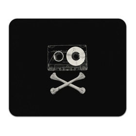 Коврик прямоугольный с принтом Pirate Music , натуральный каучук | размер 230 х 185 мм; запечатка лицевой стороны | 80s | 90s | bone | dance | disco | music | pirate | retro | skelet | skull | tape | диско | кассета | кости | музыка | пират | ретро | скелет | череп