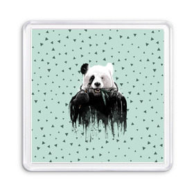 Магнит 55*55 с принтом Панда-художник , Пластик | Размер: 65*65 мм; Размер печати: 55*55 мм | animal | art | artist | bear | beast | design | panda | style | арт | дизайн | животное | зверь | кисть | краски | медведь | панда | стиль | художник
