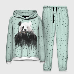 Мужской костюм 3D (с толстовкой) с принтом Панда художник ,  |  | animal | art | artist | bear | beast | design | panda | style | арт | дизайн | животное | зверь | кисть | краски | медведь | панда | стиль | художник