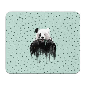 Коврик для мышки прямоугольный с принтом Панда-художник , натуральный каучук | размер 230 х 185 мм; запечатка лицевой стороны | Тематика изображения на принте: animal | art | artist | bear | beast | design | panda | style | арт | дизайн | животное | зверь | кисть | краски | медведь | панда | стиль | художник