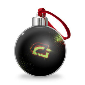 Ёлочный шар с принтом cs:go - OpTic gaming (Black collection) , Пластик | Диаметр: 77 мм | csgo | optic | ксго | оптик