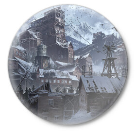 Значок с принтом Tomb Raider ,  металл | круглая форма, металлическая застежка в виде булавки | Тематика изображения на принте: лара крофт | расхитительница гробниц
