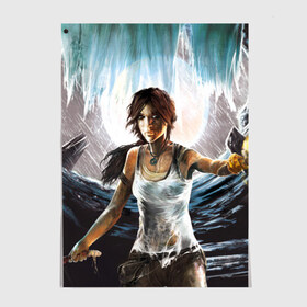 Постер с принтом Tomb Raider , 100% бумага
 | бумага, плотность 150 мг. Матовая, но за счет высокого коэффициента гладкости имеет небольшой блеск и дает на свету блики, но в отличии от глянцевой бумаги не покрыта лаком | 