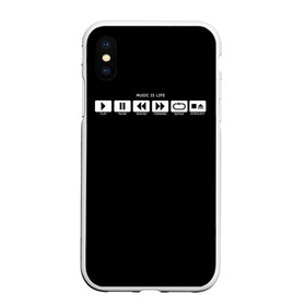 Чехол для iPhone XS Max матовый с принтом Music is Life , Силикон | Область печати: задняя сторона чехла, без боковых панелей | rock | гитара | музыка | рок