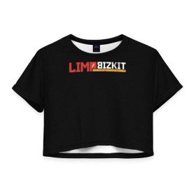 Женская футболка 3D укороченная с принтом Limp Bizkit , 100% полиэстер | круглая горловина, длина футболки до линии талии, рукава с отворотами | fred durst | limp bizkit | лим бискит | фред дерст