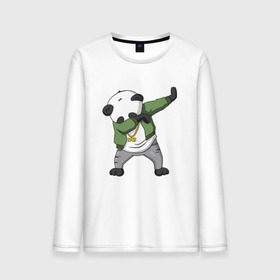 Мужской лонгслив хлопок с принтом Panda dab , 100% хлопок |  | dab | dab n dance | panda dab | панда