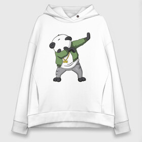 Женское худи Oversize хлопок с принтом Panda dab , френч-терри — 70% хлопок, 30% полиэстер. Мягкий теплый начес внутри —100% хлопок | боковые карманы, эластичные манжеты и нижняя кромка, капюшон на магнитной кнопке | dab | dab n dance | panda dab | панда