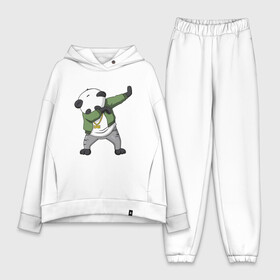 Женский костюм хлопок Oversize с принтом Panda dab ,  |  | dab | dab n dance | panda dab | панда