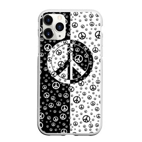 Чехол для iPhone 11 Pro матовый с принтом Peace Symbol , Силикон |  | love | peace | symbol | знак | любовь | мир | пацифик | пацифика | сигнал | символ | хиппи
