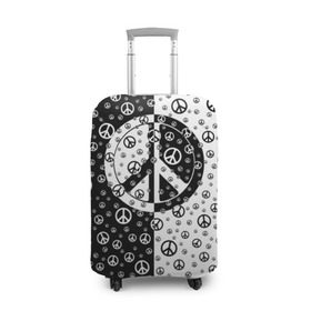 Чехол для чемодана 3D с принтом Peace Symbol , 86% полиэфир, 14% спандекс | двустороннее нанесение принта, прорези для ручек и колес | love | peace | symbol | знак | любовь | мир | пацифик | пацифика | сигнал | символ | хиппи