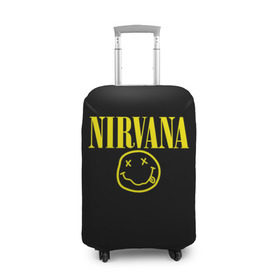 Чехол для чемодана 3D с принтом Nirvana , 86% полиэфир, 14% спандекс | двустороннее нанесение принта, прорези для ручек и колес | curt | nirvana | кобейн | курт | нирвана