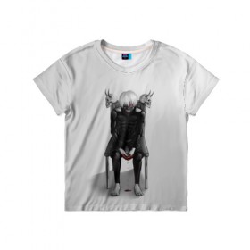 Детская футболка 3D с принтом Tokyo Ghoul , 100% гипоаллергенный полиэфир | прямой крой, круглый вырез горловины, длина до линии бедер, чуть спущенное плечо, ткань немного тянется | anime | ghoul | tokyo | tokyo ghoul | гуль