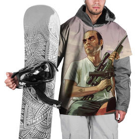 Накидка на куртку 3D с принтом GTA 5 , 100% полиэстер |  | Тематика изображения на принте: gta 5 | автоматы | игры | мужчины | трое 3