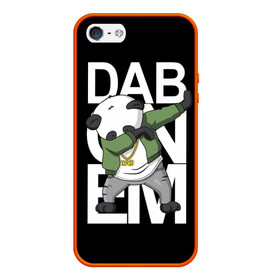 Чехол для iPhone 5/5S матовый с принтом Panda dab , Силикон | Область печати: задняя сторона чехла, без боковых панелей | dab | dab n dance | dab on em | panda dab | дэб
