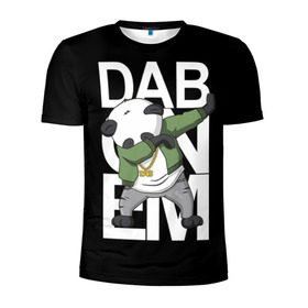 Мужская футболка 3D спортивная с принтом Panda dab , 100% полиэстер с улучшенными характеристиками | приталенный силуэт, круглая горловина, широкие плечи, сужается к линии бедра | dab | dab n dance | dab on em | panda dab | дэб