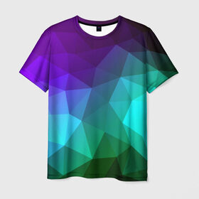 Мужская футболка 3D с принтом Абстракция , 100% полиэфир | прямой крой, круглый вырез горловины, длина до линии бедер | абстракция | бумага | геометрия | грани | изгиб | линии | полигоны | полосы | постель | розовый | сочетания | текстура | треугольники
