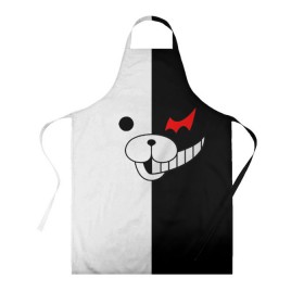 Фартук 3D с принтом Monokuma , 100% полиэстер | общий размер — 65 х 85 см, ширина нагрудника — 26 см, горловина — 53 см, длина завязок — 54 см, общий обхват в поясе — 173 см. Принт на завязках и на горловине наносится с двух сторон, на основной части фартука — только с внешней стороны | danganronpa | monokuma | данганронпа