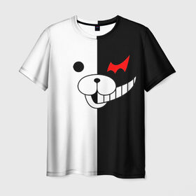 Мужская футболка 3D с принтом Monokuma , 100% полиэфир | прямой крой, круглый вырез горловины, длина до линии бедер | danganronpa | monokuma | данганронпа
