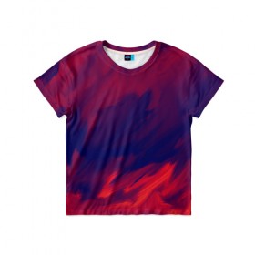 Детская футболка 3D с принтом Paint Background , 100% гипоаллергенный полиэфир | прямой крой, круглый вырез горловины, длина до линии бедер, чуть спущенное плечо, ткань немного тянется | абстракция | потертость | размытые | текстуры | цветные