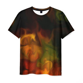 Мужская футболка 3D с принтом Размытие красок , 100% полиэфир | прямой крой, круглый вырез горловины, длина до линии бедер | абстракция | потертость | размытые | текстуры | цветные | яркие
