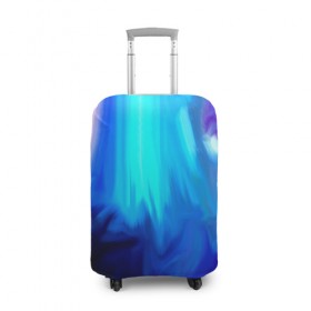 Чехол для чемодана 3D с принтом Абстрактные краски , 86% полиэфир, 14% спандекс | двустороннее нанесение принта, прорези для ручек и колес | 