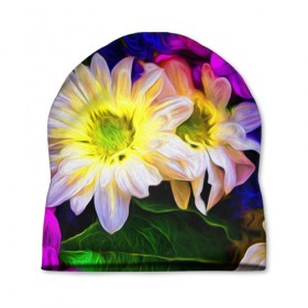 Шапка 3D с принтом Райские цветы , 100% полиэстер | универсальный размер, печать по всей поверхности изделия | color | колорит | лепестки | цвет | цветок | цветочки | цветы