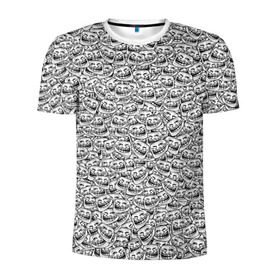 Мужская футболка 3D спортивная с принтом Мегатролль , 100% полиэстер с улучшенными характеристиками | приталенный силуэт, круглая горловина, широкие плечи, сужается к линии бедра | face | troll | trollface | интернет | лицо | мем | тролль