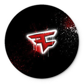 Коврик круглый с принтом cs:go - Faze clan (Black collection) , резина и полиэстер | круглая форма, изображение наносится на всю лицевую часть | Тематика изображения на принте: black | clan | csgo | faze | ксго | фейз