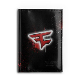 Обложка для автодокументов с принтом cs:go - Faze clan (Black collection) , натуральная кожа |  размер 19,9*13 см; внутри 4 больших “конверта” для документов и один маленький отдел — туда идеально встанут права | black | clan | csgo | faze | ксго | фейз