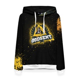 Женская толстовка 3D с принтом cs:go - Godsent (Black collection) , 100% полиэстер  | двухслойный капюшон со шнурком для регулировки, мягкие манжеты на рукавах и по низу толстовки, спереди карман-кенгуру с мягким внутренним слоем. | black | csgo | godsent | годсент | ксго